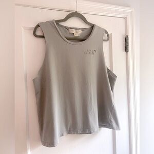 Saltwater Luxe 🌴 BEST COAST Crop Muscle Tank Seafoam Gray Medium RARE